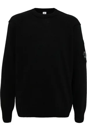 C.P. Company Strik, Herre, Sort, 2XL, Uld, Casual Sort Uld Sweater