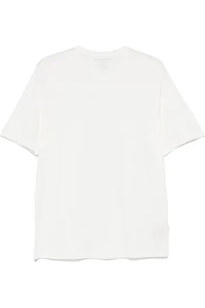 Majestic Top, Herre, Hvid, XL, Hvide Ribbed Trim T-shirts og Polos