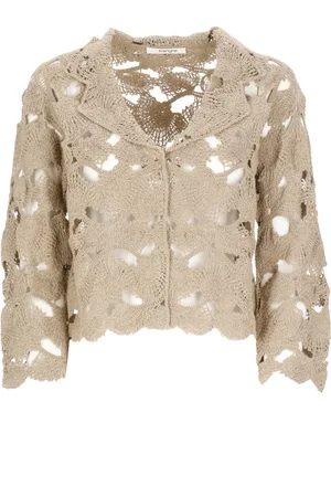 KANGRA CASHMERE Strik, Dame, , S, Bomuld, Cashmere Bomuld Blonde Sweater
