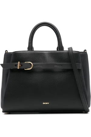 DKNY Taske, Dame, Sort, ONE SIZE, Læder, Sort Læder Tote Taske Onyx Satchel