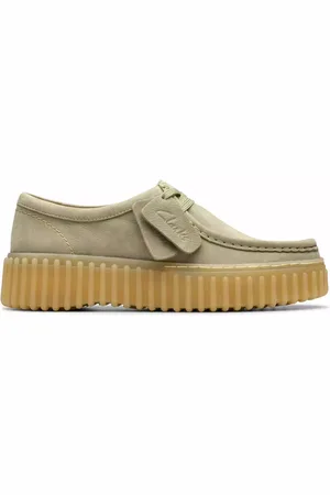 Clarks Sko, Dame, Grøn, 41 1/2 EU, Uld, Grøn snøresko til kvinder