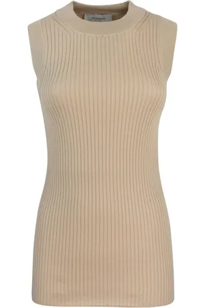 Sportmax Strik, Dame, , S, Bomuld, Fladstrik T-shirts og Polos