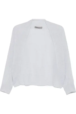 D.EXTERIOR Strik, Dame, Grå, S, Uld, Grå Metallic Trådet Cardigan Capri Cut