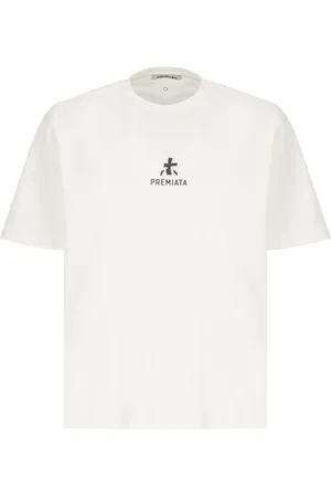 Premiata Top, Herre, Hvid, XL, Bomuld, Hvid Bomulds T-shirt med Logo