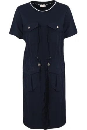Liu Jo Kjole, Dame, Blå, XS, Jersey Kjole med Moderne Stil