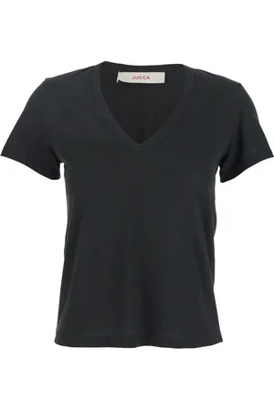 Jucca Top, Dame, Sort, S, Bomuld, Sort T-shirt Kjole Korte Ærmer