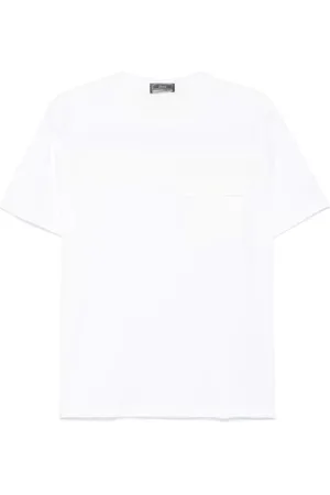 HERNO Top, Herre, Hvid, XL, Uld, Hvid T-shirt med Logo-lomme