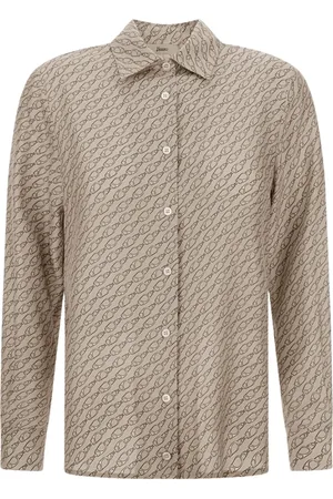 HERNO Bluser & Skjorter, Dame, Brun, M, Silke Iconic Print Skjorte
