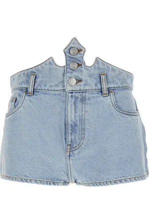 COPERNI Shorts, Dame, Blå, M, Denim, Disney Krone Denim Shorts