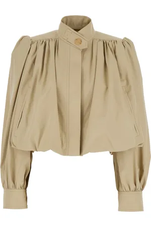 Chloé Bluser & Skjorter, Dame, , M, Bomuld, Ruffled Crop Jacket med Ballonærmer