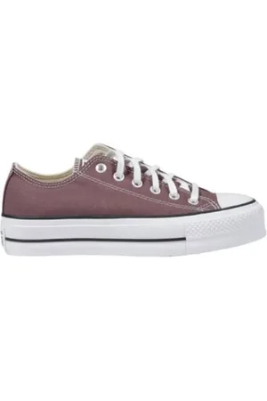 Converse Sko, Dame, Lilla, 38 EU, Flade sål stof sneakers