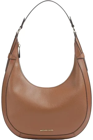 Michael Kors Taske, Dame, Brun, ONE SIZE, Læder, Læder Tote Bag med Logoplade