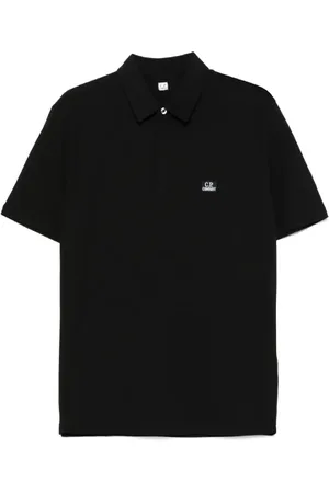 C.P. Company Top, Herre, Sort, XL, Uld, Sort Polo Skjorte Stilfuld Alsidig