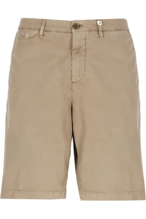 MYTHS Shorts, Herre, Brun, XL, Bomuld, Brun Bomuld Linned Bermuda Shorts