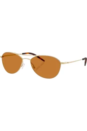 Oliver Peoples Tilbehør, unisex, Gul, ONE SIZE, Uld, Vintage Aero ii Guld Solbriller