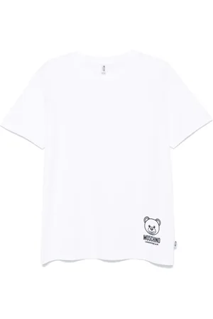 Moschino Top, Herre, Hvid, L, Hvid Crew Neck T-shirts og Polos