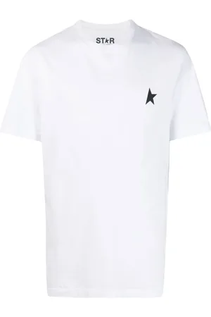 Golden Goose Top, Herre, Hvid, L, Bomuld, Stjerne Print Regular Fit T-Shirt