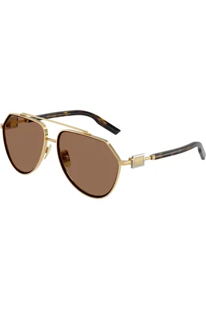 Dolce & Gabbana Tilbehør, Herre, Gul, 62 MM, Uld, Stilfulde solbriller Dg2315 i brun