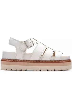 Clarks Sko, Dame, , 41 EU, Læder, Hvid Twist Damesandal