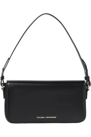 Chiara Ferragni Taske, Dame, Sort, ONE SIZE, Uld, Eco-læder skuldertaske med logo