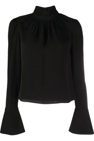 Paco rabanne Bluser & Skjorter, Dame, Sort, XS, Sort turtleneck sweater, afslappet stil
