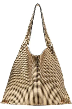 Paco rabanne Taske, Dame, Gul, ONE SIZE, Uld, Metal Håndtag Skuldertasker