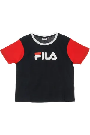 Fila Top, Dame, Sort, S, Kortærmet T-shirt Sort/Rød/Hvid
