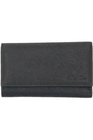 Prada Pre-owned, unisex, Sort, ONE SIZE, Tyl, Pre-owned Laeder ngleholdere