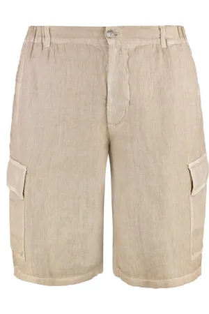120% Lino Shorts, Herre, , XL, Linned, Linned Bermuda Shorts med baglomme