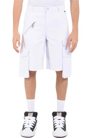 GCDS Shorts, Herre, Hvid, M, Bomuld, Cargo Bermuda shorts i bomuld