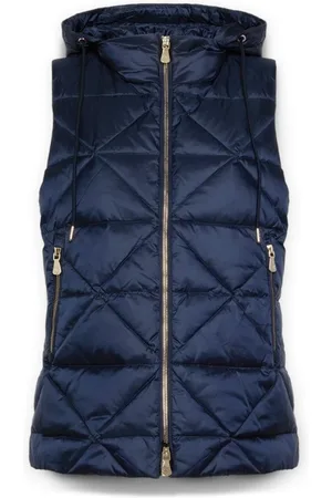 Elena Miro Jakke, Dame, Blå, XL, Nylon, Vest lavet af nylon