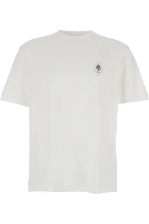 C.P. Company Top, Herre, Hvid, 2XL, Bomuld, Hvid Logo Detalje Crewneck T-Shirt Kvinde