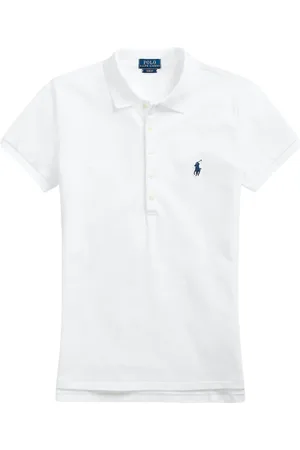 Ralph Lauren Top, Dame, Hvid, L, Bomuld, Polo Bluser