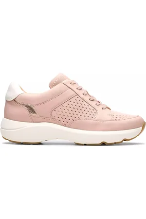 Clarks Sko, Dame, Lyserød, 39 EU, Læder, Rosa Damesneakers til sommeren