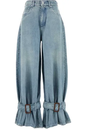 J.W.Anderson Jeans, Dame, Blå, W25, Denim, Bred Ben Denim Jeans
