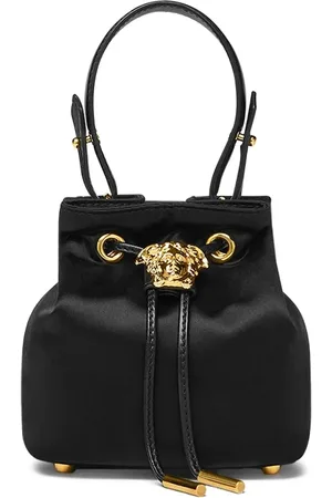VERSACE Taske, Dame, Sort, ONE SIZE, Uld, Sort Skuldertaske med Kædelink