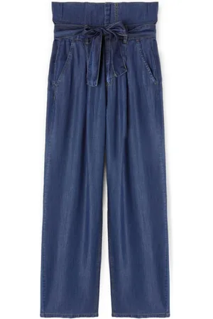 Motivi Jeans, Dame, Blå, 2XS, Bomuld, Palazzo-jeans lavet af Tencel™