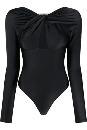 COPERNI Top, Dame, Sort, XS, Nylon, Sort bodysuit med cut-out, afslappet stil