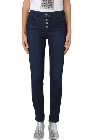Liu Jo Jeans, Dame, Blå, W33, Bomuld, Skinny Bottom Up Jeans