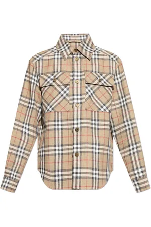 Burberry Skjorte, Herre, , S, Bomuld, Rutet mønster skjorte