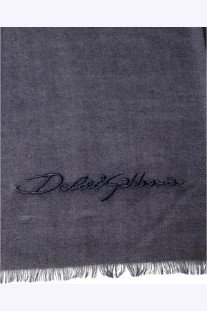 Dolce & Gabbana Tilbehør, Dame, Sort, ONE SIZE, Cashmere, Sort Cashmere Foulard Hals Wrap Tørklæde