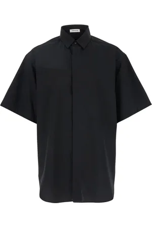 FEAR OF GOD Skjorte, Herre, Sort, S, Bomuld, Sort Oxford Skjorte Kort Ærme