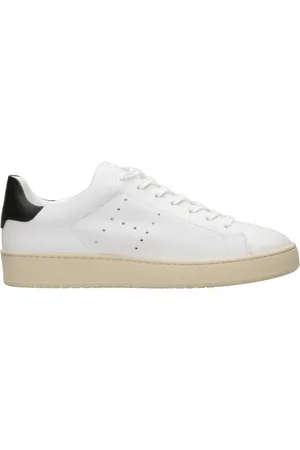 Hogan Sko, Herre, Hvid, 40 1/2 EU, Læder, Hvide Lædersneakers med Sten Vasket