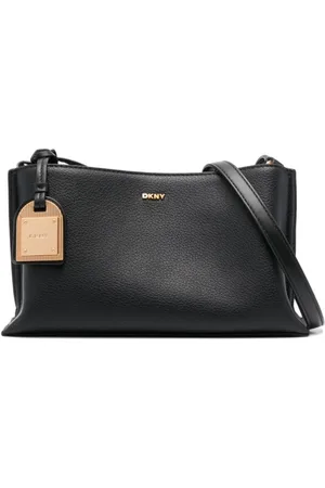 DKNY Taske, Dame, Sort, ONE SIZE, Læder, Sort læder crossbody taske