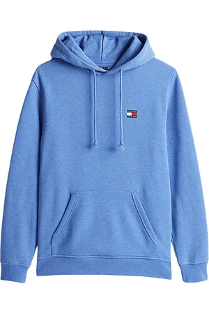 Tommy Hilfiger Sweathshirts & Hoodies, Herre, Blå, M, Bomuld, Blå Logo Hættetrøje