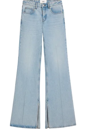 Ami Jeans, Dame, Blå, W30, Bomuld, Blå Flared-leg Casual Jeans