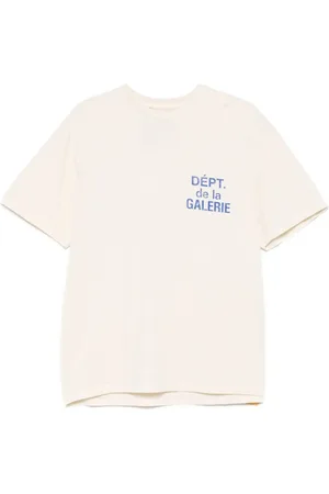 GALLERY DEPT. Top, Herre, , XL, Mandel Logo Print Crew Neck