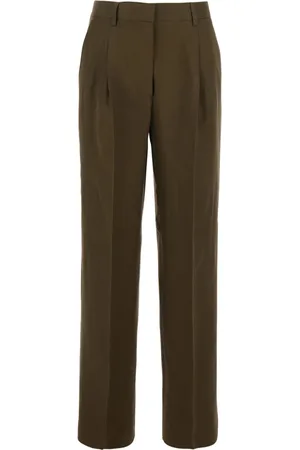 Pinko Bukser, Dame, Grøn, 2XS, Linned, Grøn Linnedbukser Wonderwall Stil