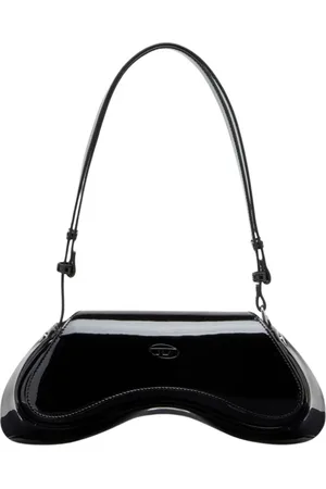 Diesel Taske, Dame, Sort, ONE SIZE, Uld, Crossbody Taske med Metal Logo