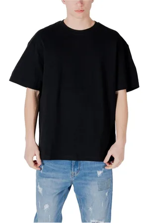 GIANNI LUPO Top, Herre, Sort, S, Sort rund hals T-shirt til mænd